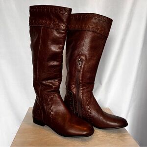 Franco Sarto Brown Leather Boots-6.5